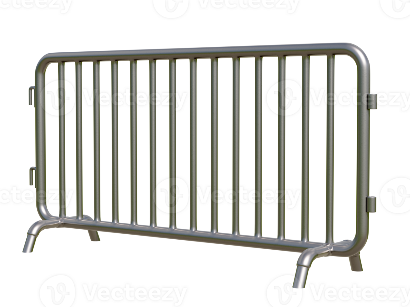 peatonal barrera, acero barricadas , 3d ilustración. png