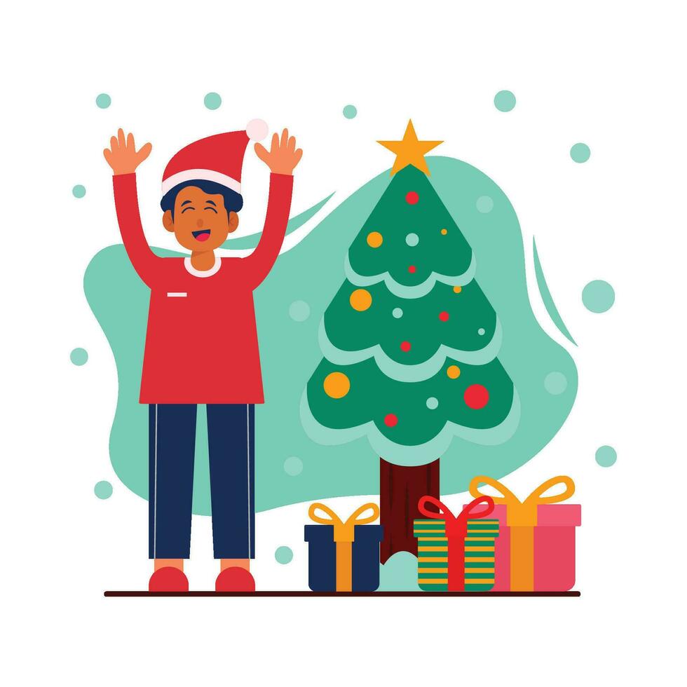 Celebrate Christmas with lots of gifts vector