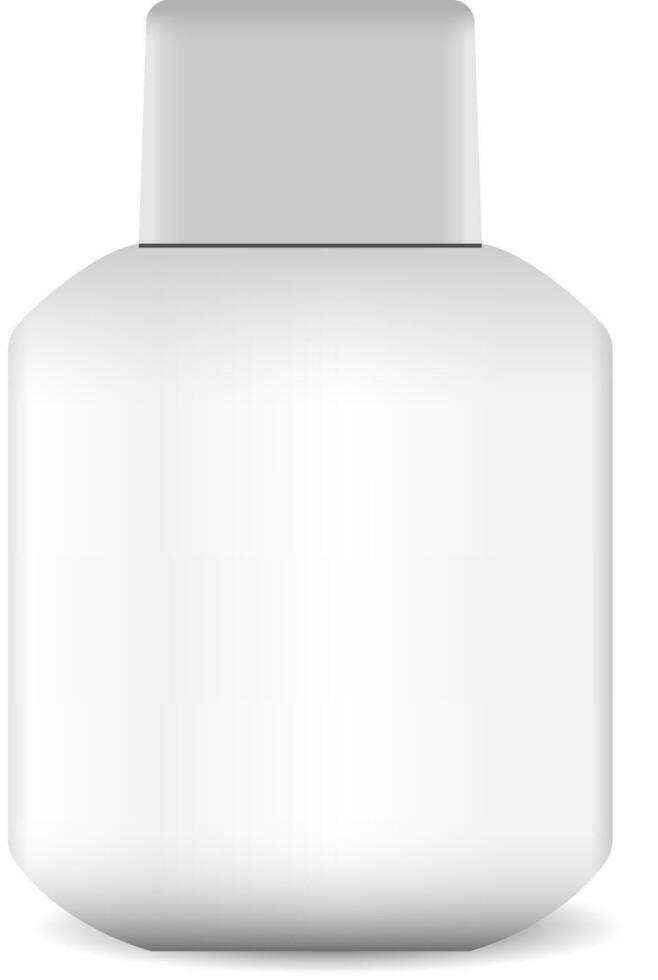 Aftershave lotion or balm bottle eps10 illustration. Cosmetics pachage for liquid. vector