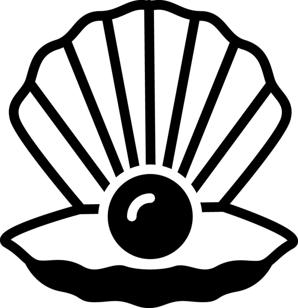 solid icon for pearl vector
