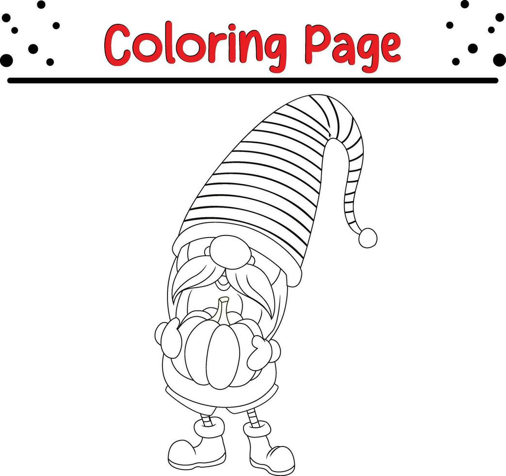 contento Navidad gnomos colorante página para niños vector