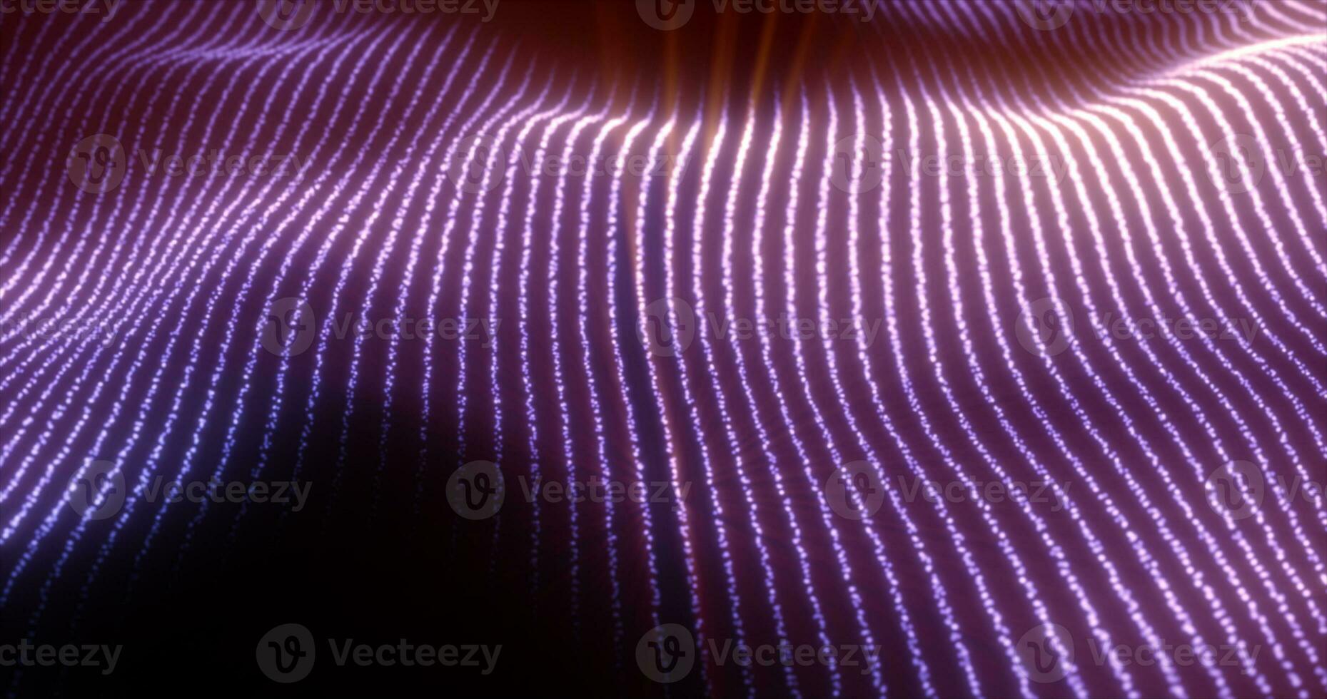 Abstract purple energy magic waves from glowing particles and lines futuristic hi-tech background photo