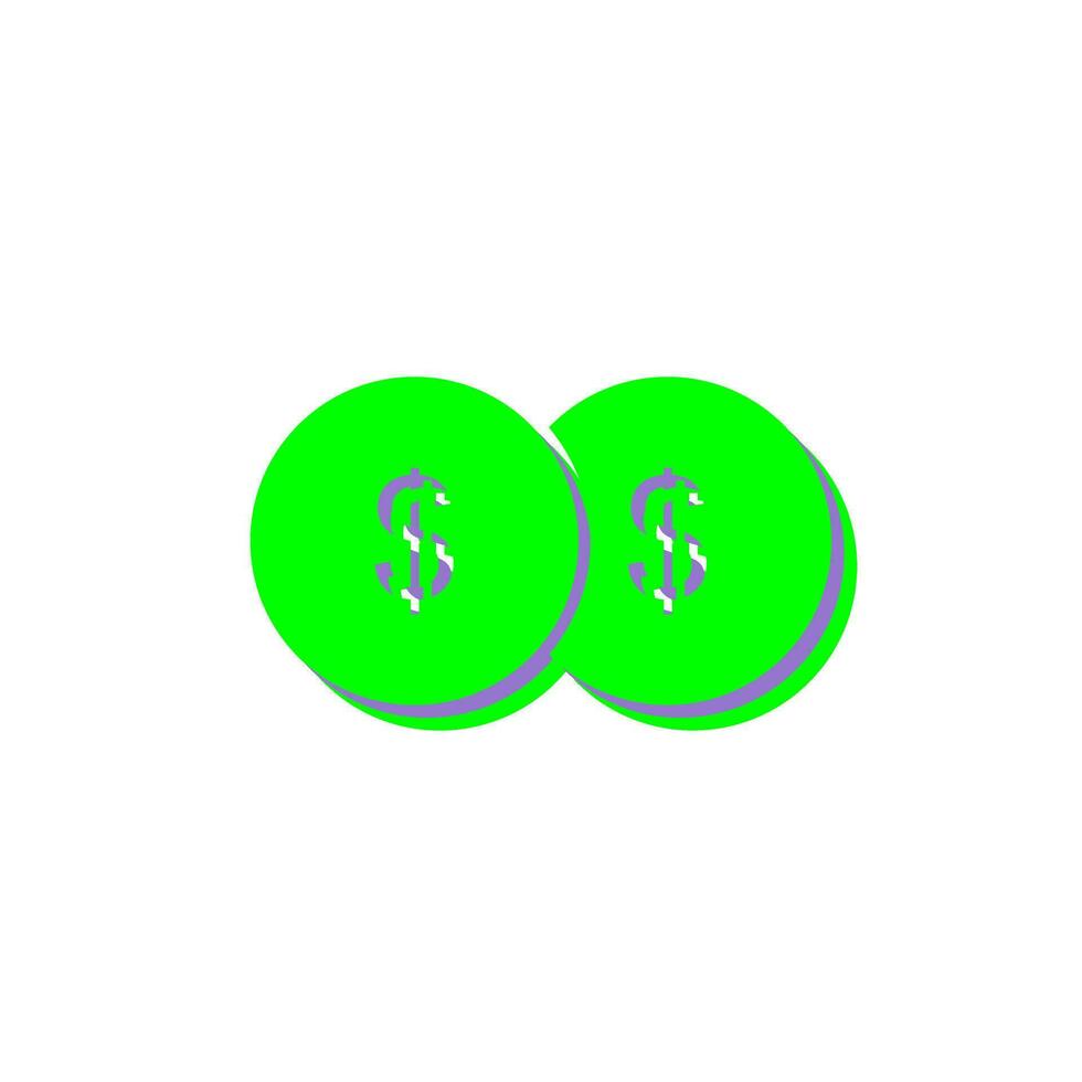 Unique Coins Vector Icon