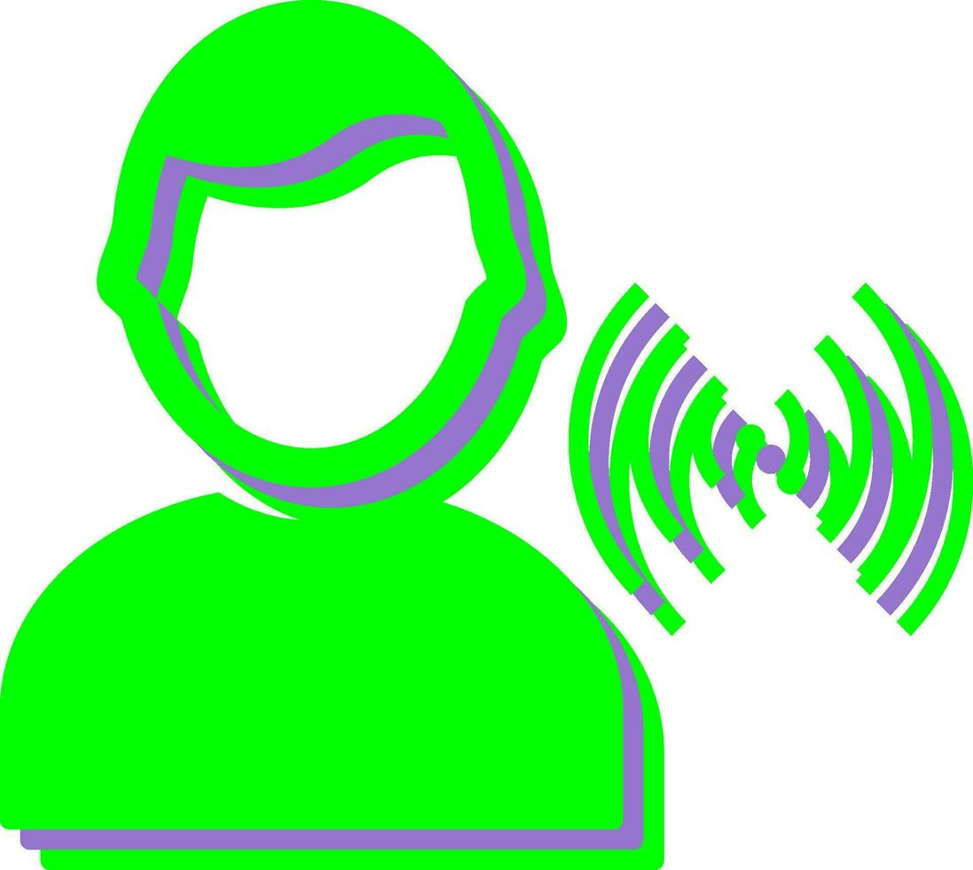 Unique Signal on User Vector Icon