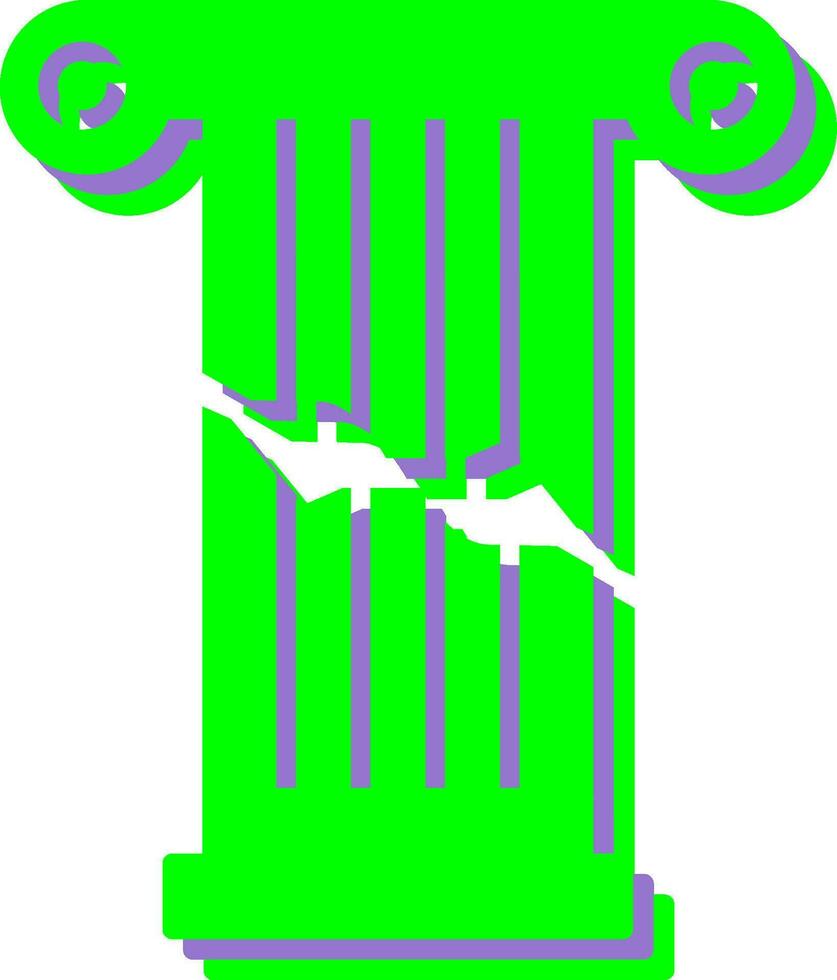 Broken Pillar Vector Icon