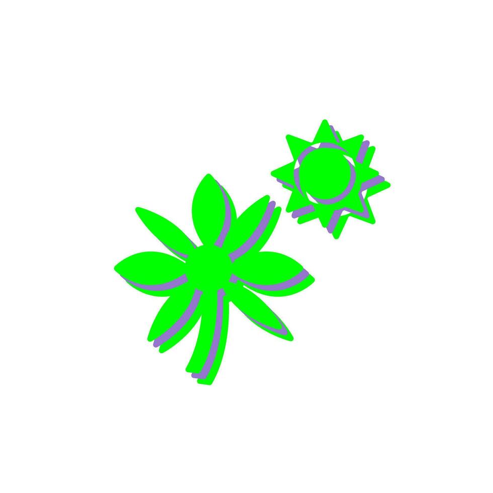 Flower in sunlight Vector Icon