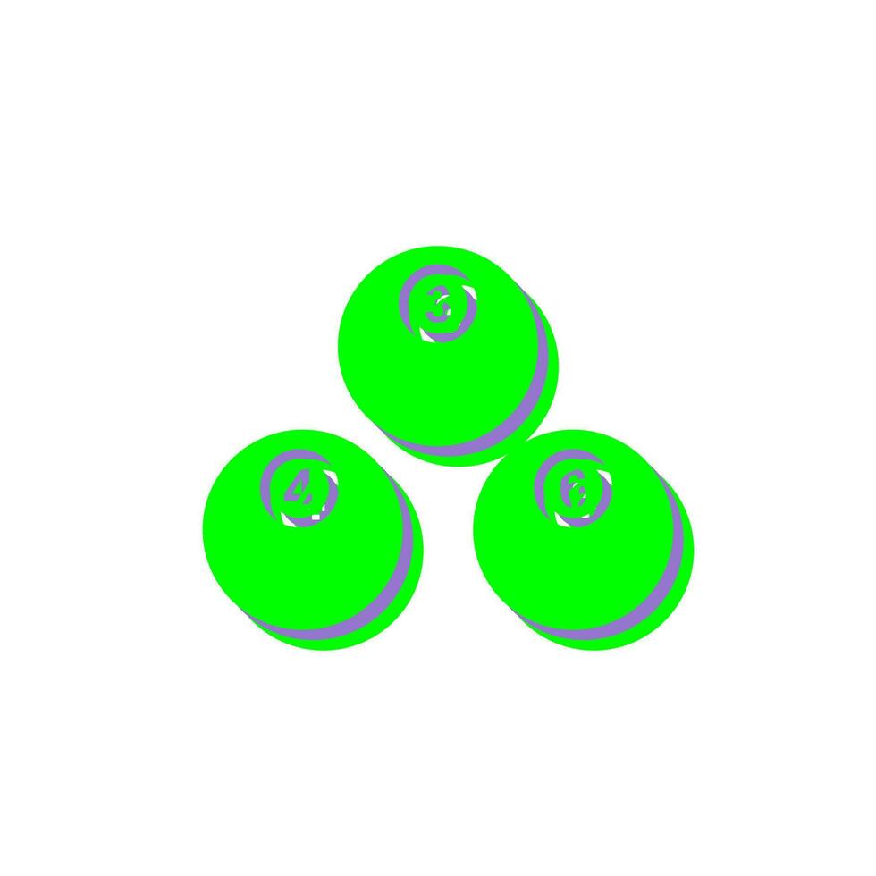 Unique Snooker Balls Vector Icon