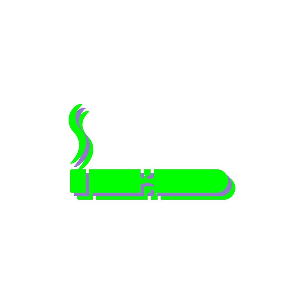 Unique Lit Cigar Vector Icon