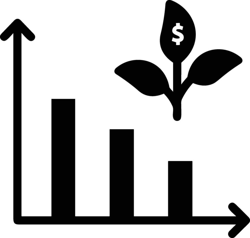 Growth business icon symbol vector image. Illustration of the progress outline infographic strategy  development design image