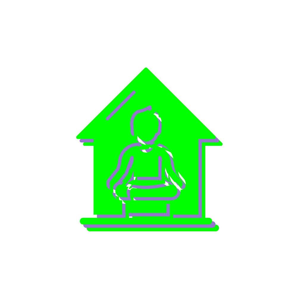 Yoga At home Vector Icon