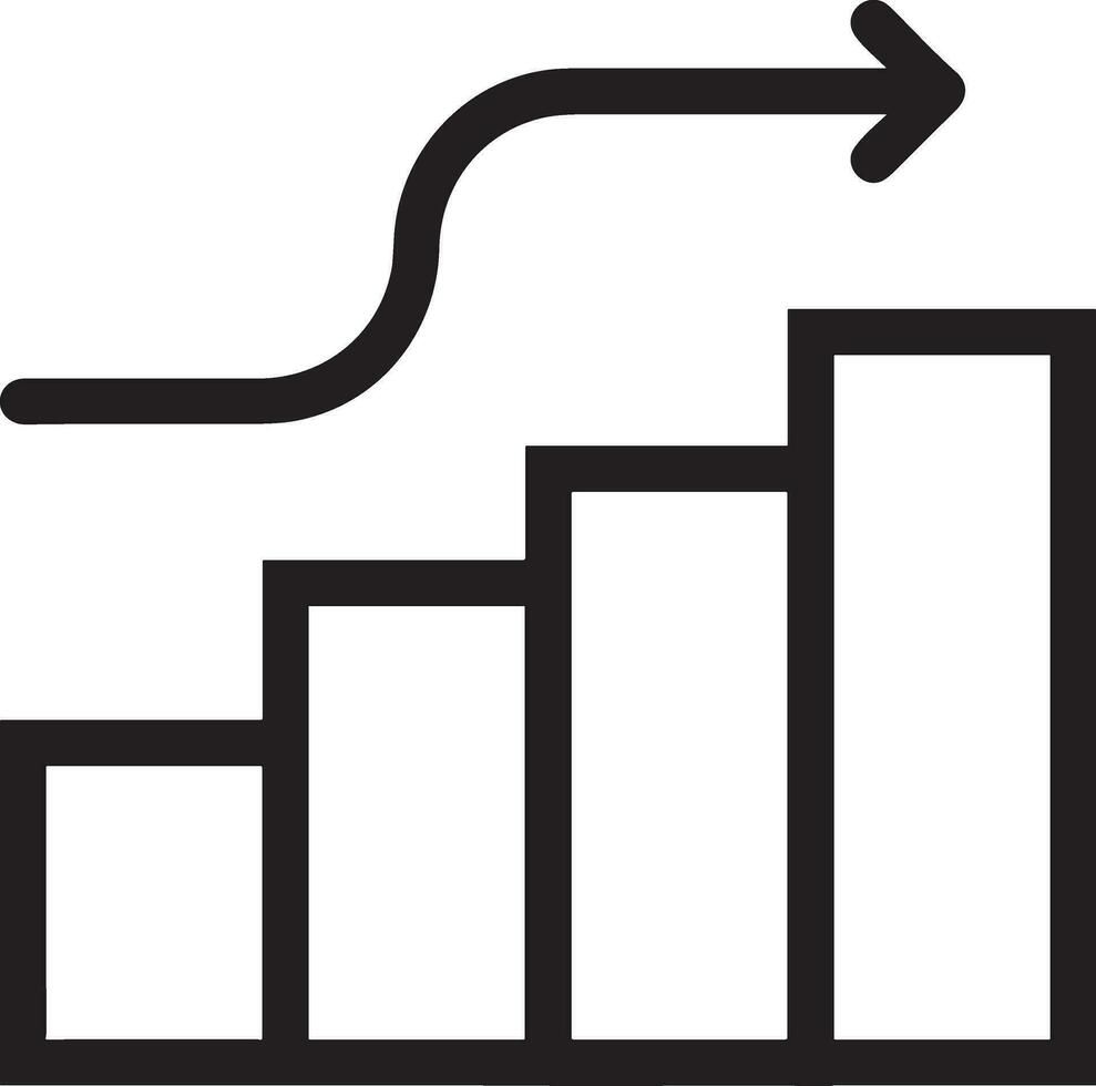 crecimiento negocio icono símbolo vector imagen. ilustración de el Progreso contorno infografía estrategia desarrollo diseño imagen