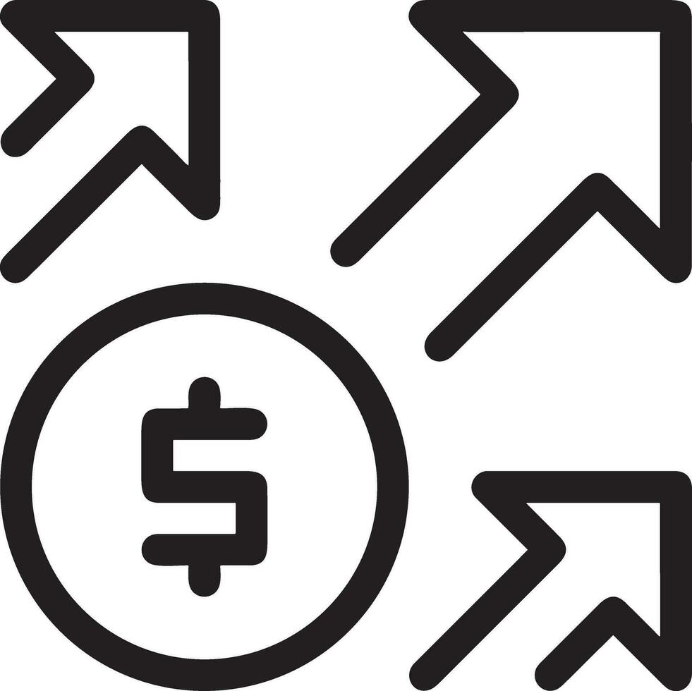 Growth business icon symbol vector image. Illustration of the progress outline infographic strategy  development design image