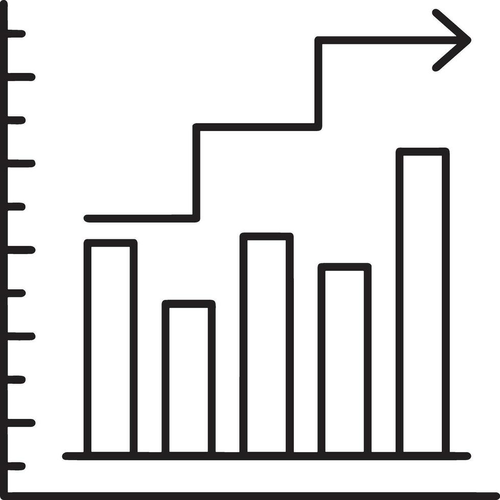 crecimiento negocio icono símbolo vector imagen. ilustración de el Progreso contorno infografía estrategia desarrollo diseño imagen