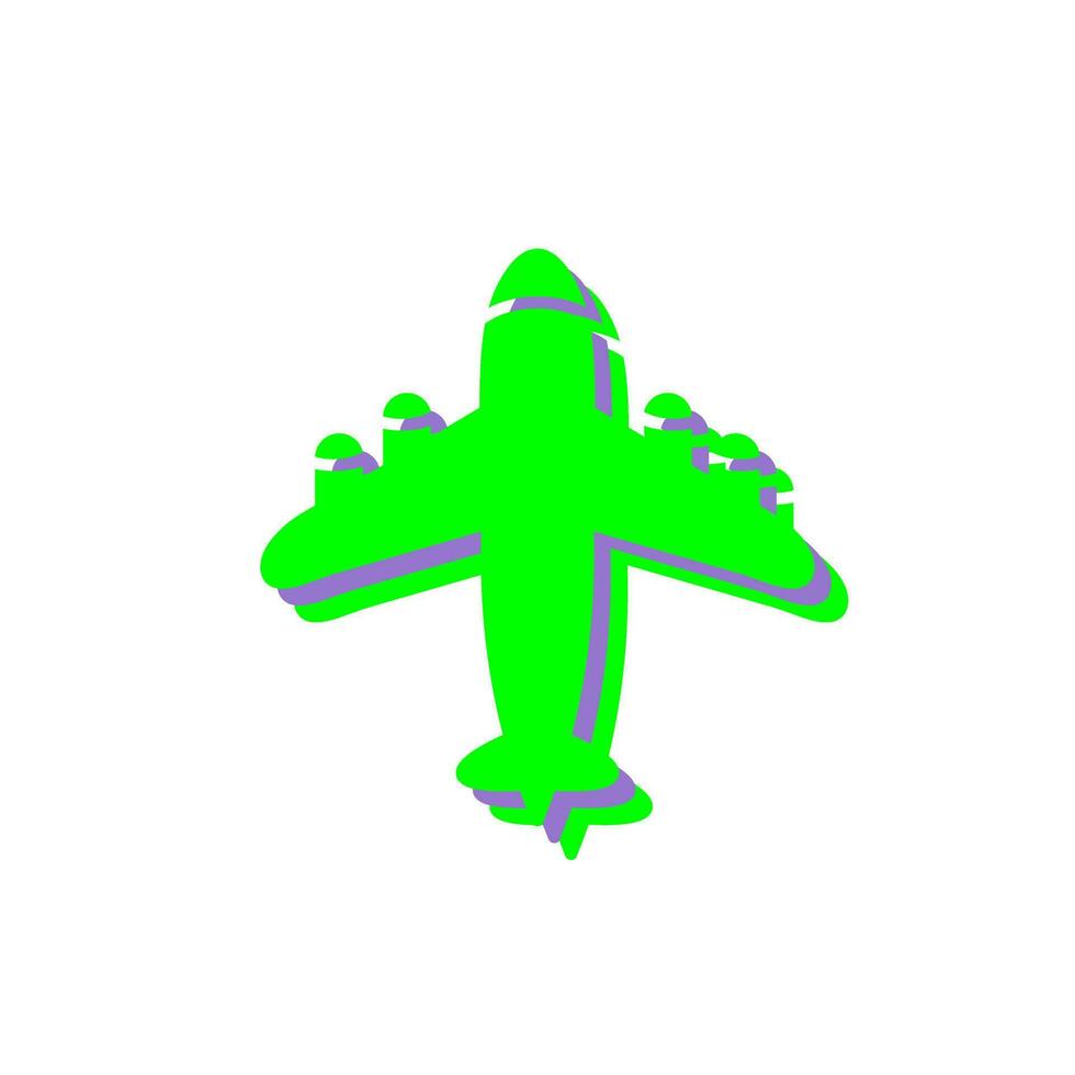 icono de vector de avión volador