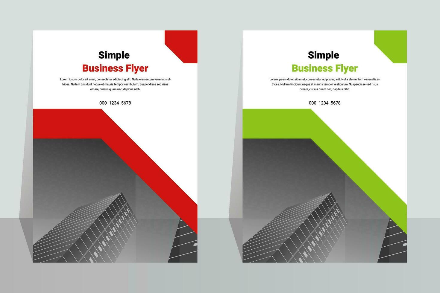 Minimalist company presentation flyer cover template vector