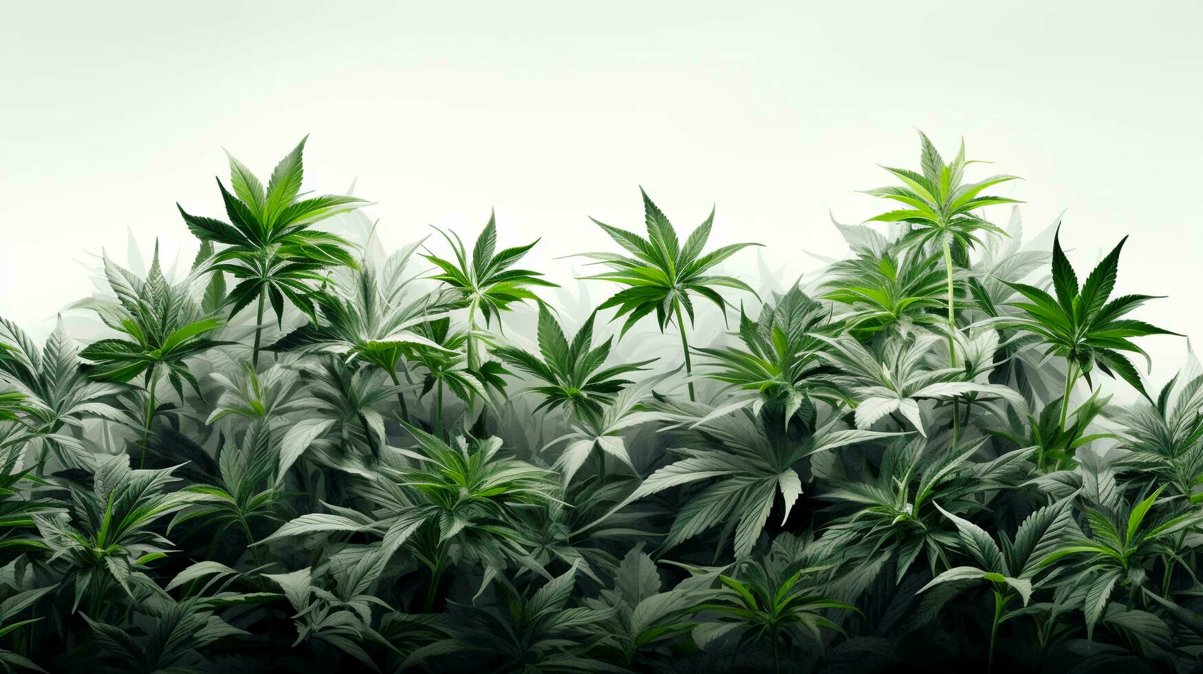 Green leaves of natural hemp marijuana for medical use photo