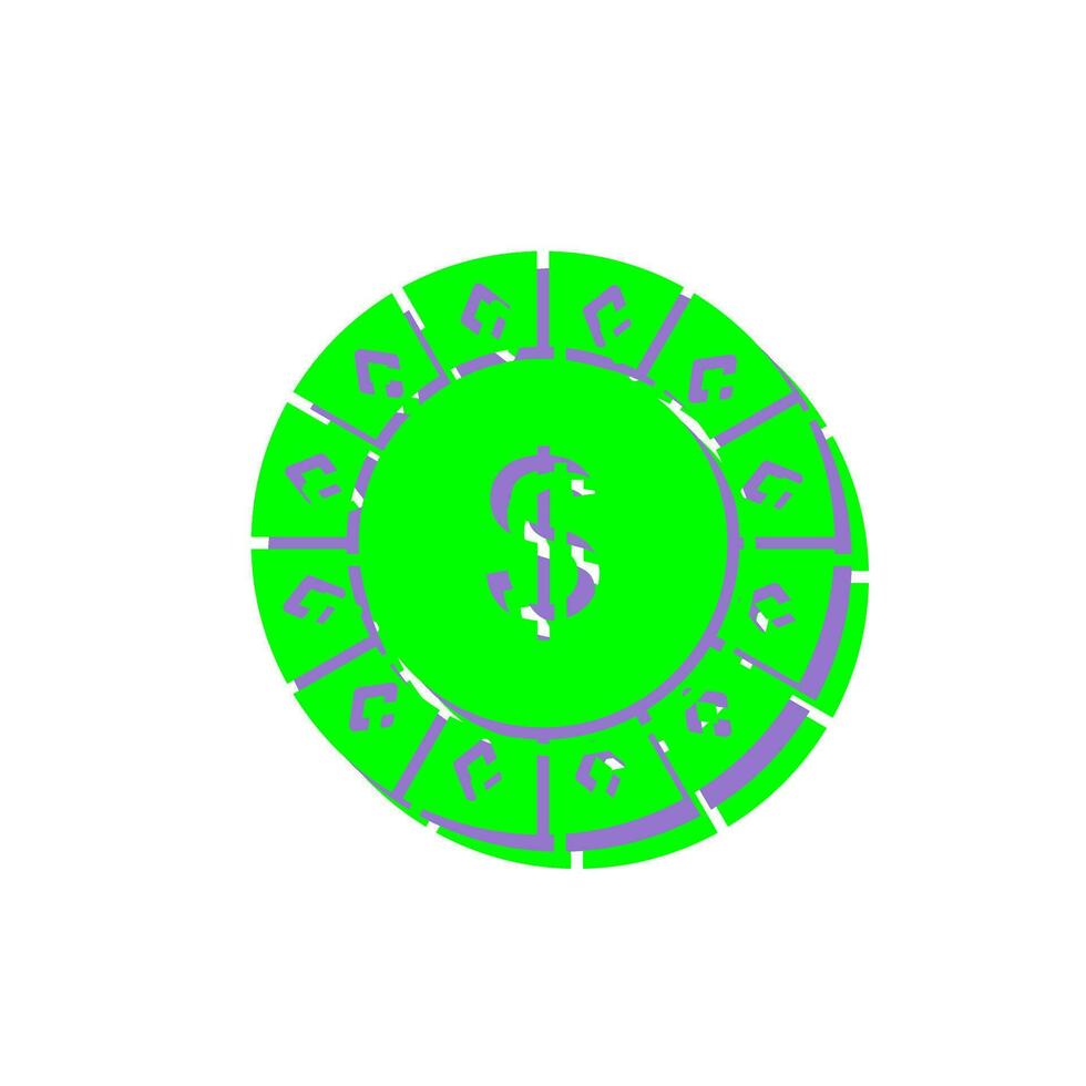 Dollar Chip Vector Icon