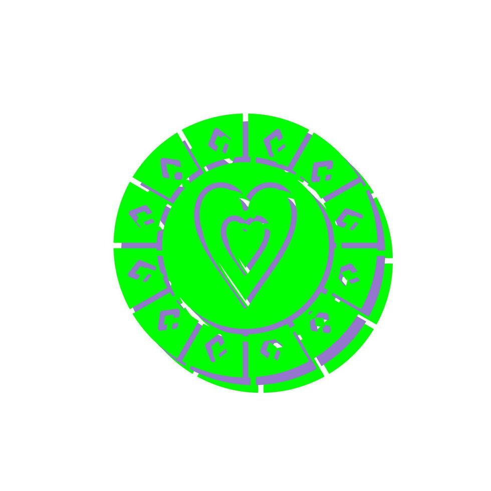 Heart Chip Vector Icon