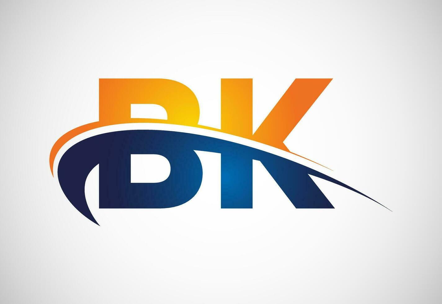 Initial Letter B K Logo Design Vector. Graphic Alphabet Symbol For Corporate Business vector