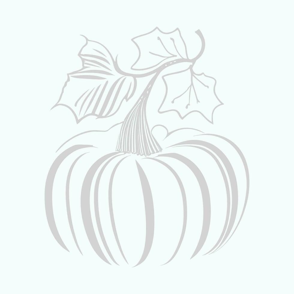 gratis vector línea Arte calabaza