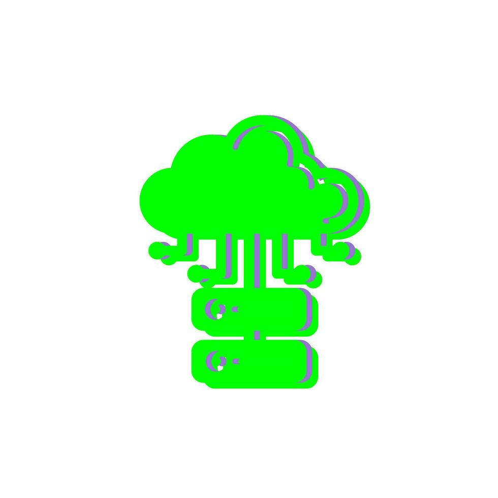 Cloud Database Vector Icon