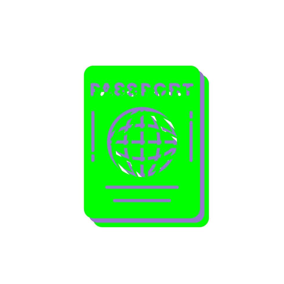 icono de vector de pasaporte