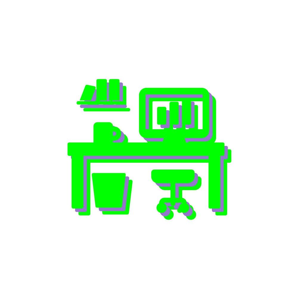 Office Desk Vector Icon