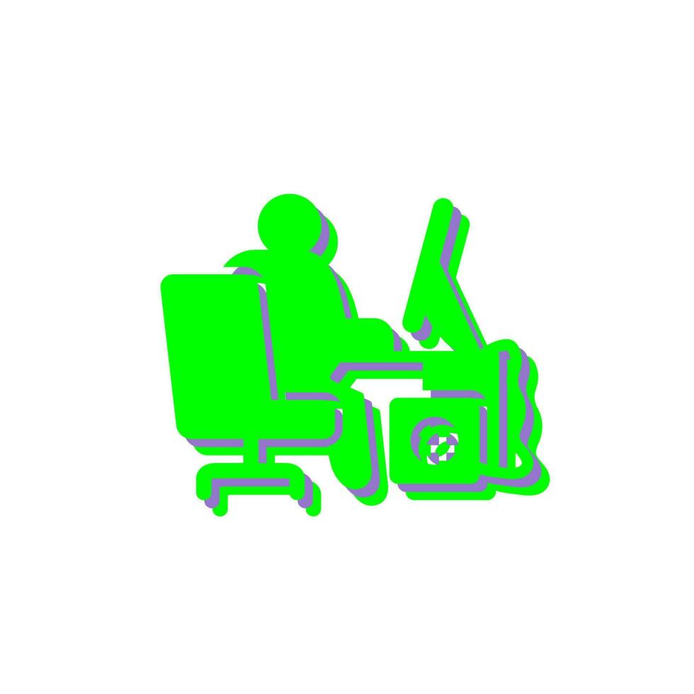 Computer Worker Vector Icon