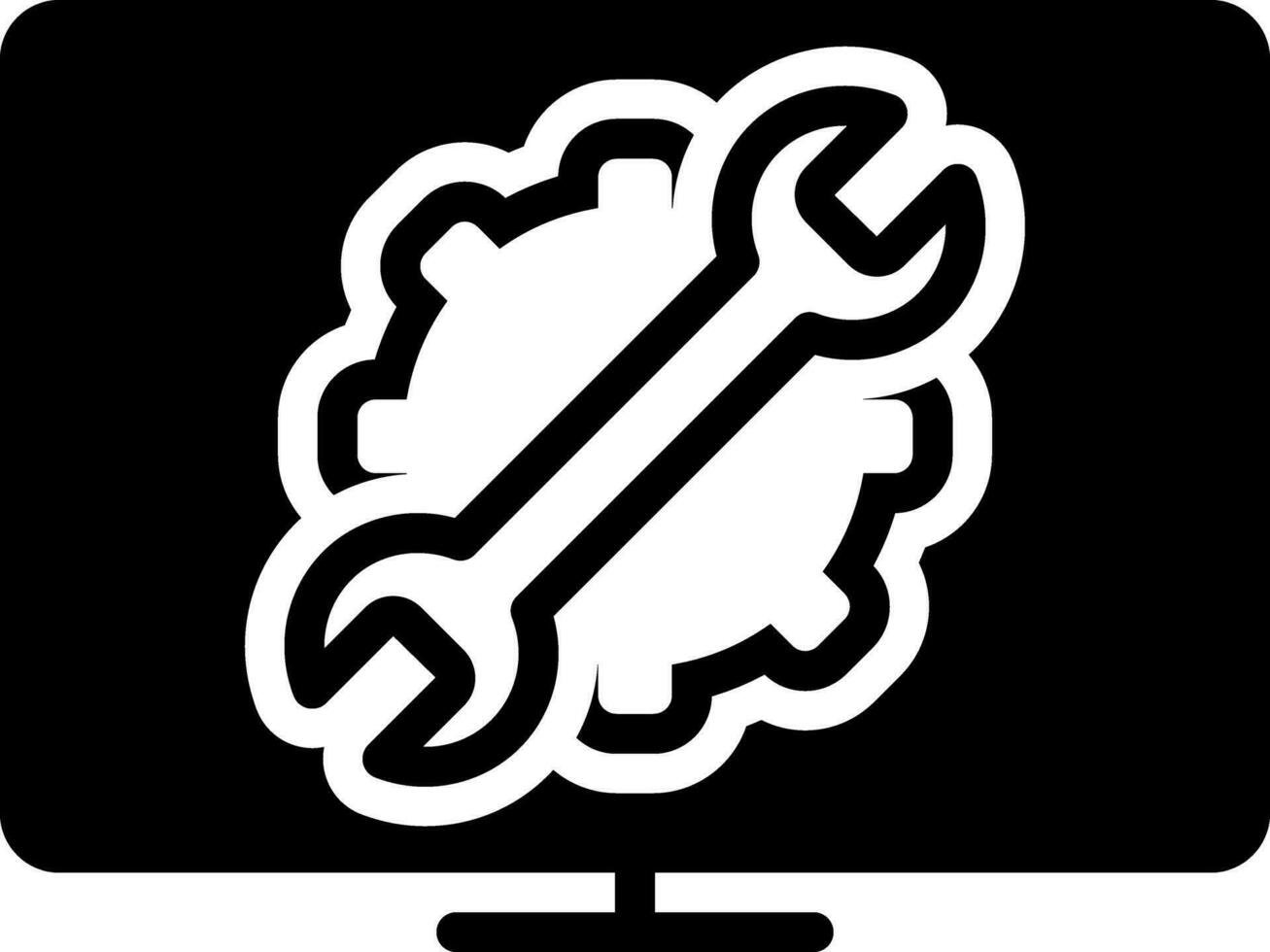 solid icon for repair vector