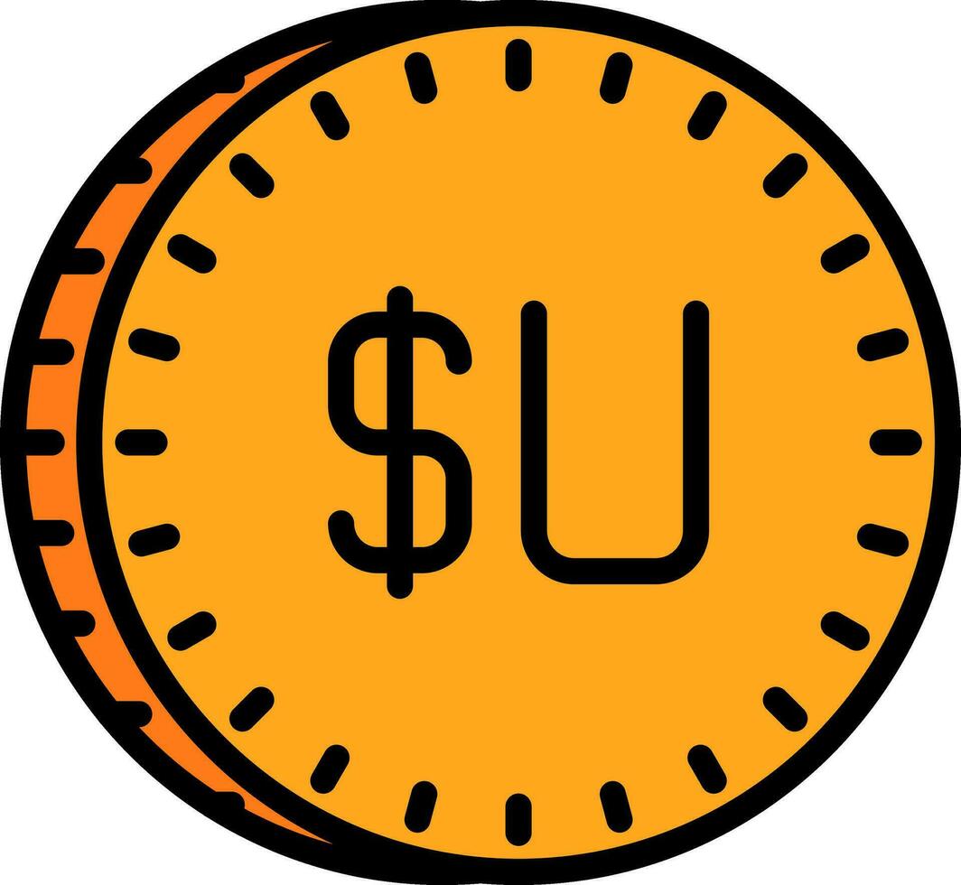 uruguayo peso vector icono diseño