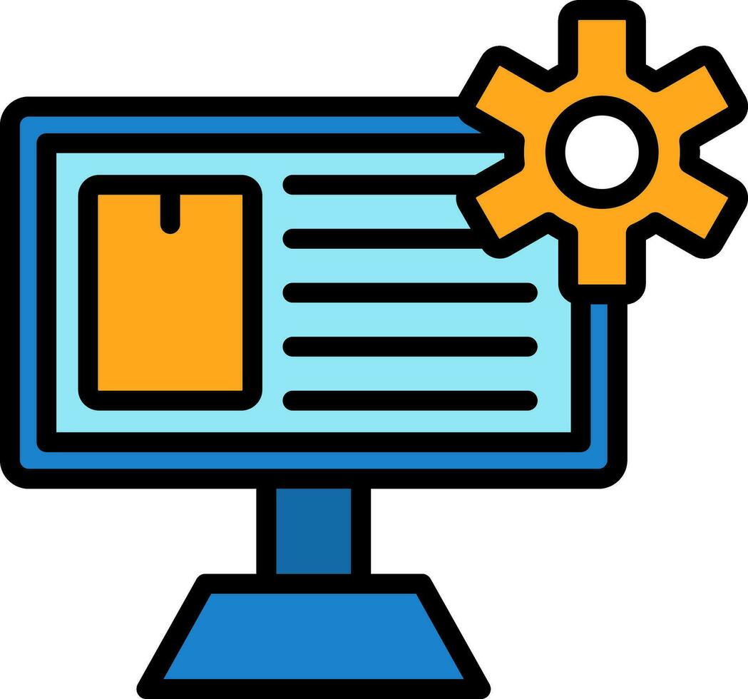 Content Management System Vector Icon Design