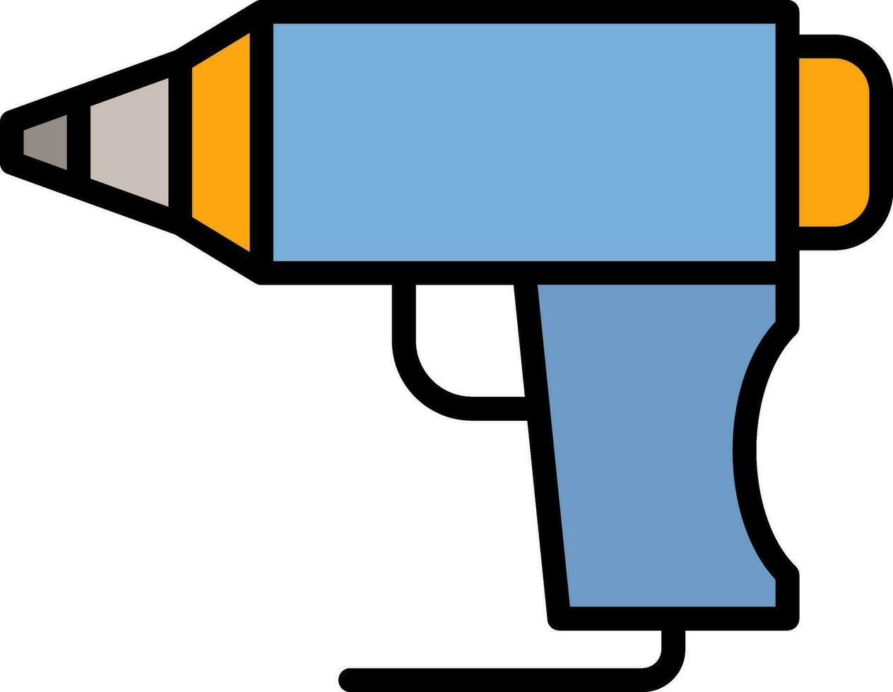 Hot Glue Gun Vector Icon Design