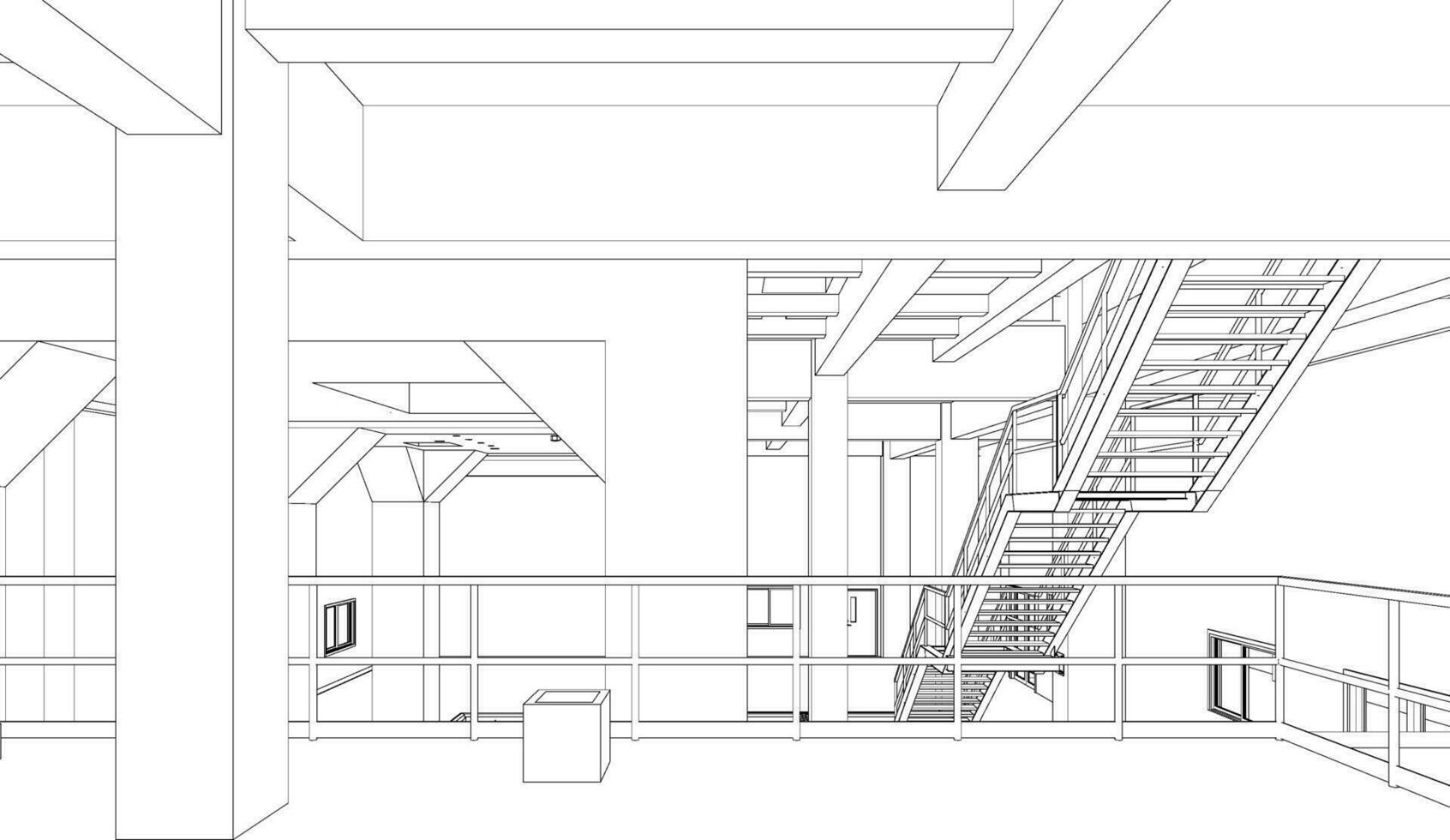 3d ilustración de industrial edificio vector