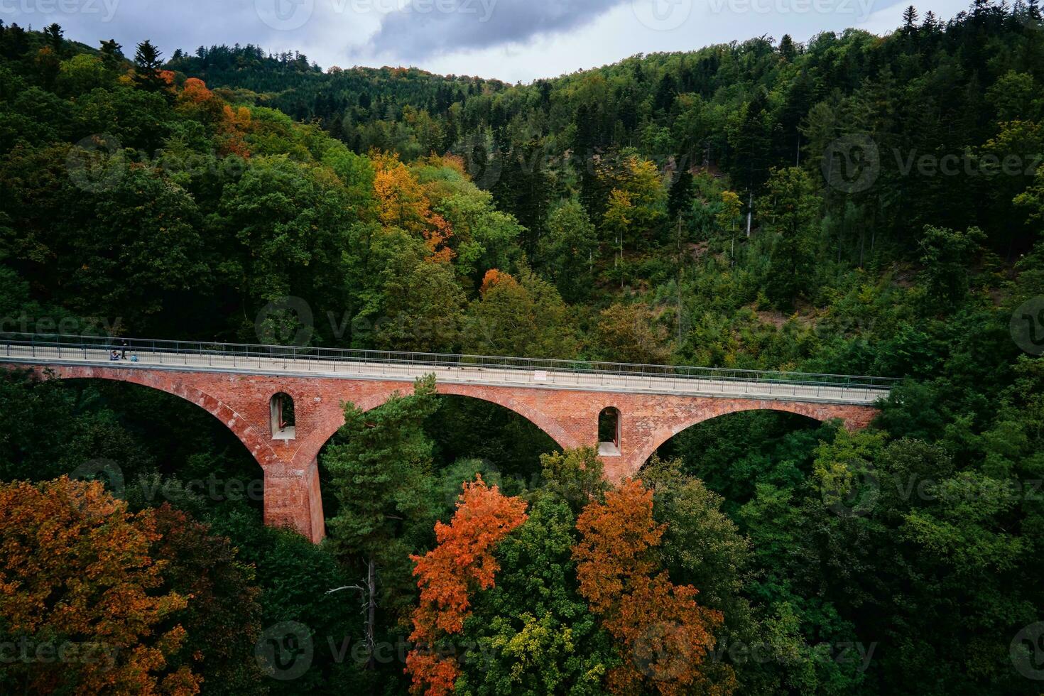 Old railway viaduct in Srebrna gora. Poland landmark near Klodzka photo