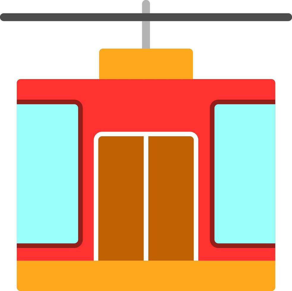 Cable Car Vector Icon Design