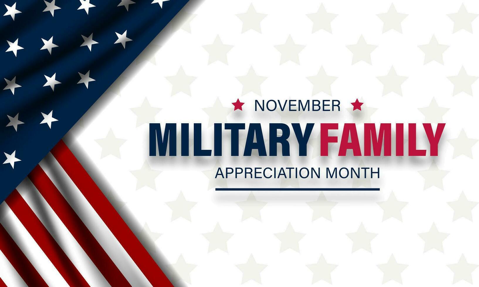 nacional militar familia apreciación mes es noviembre. antecedentes vector ilustración