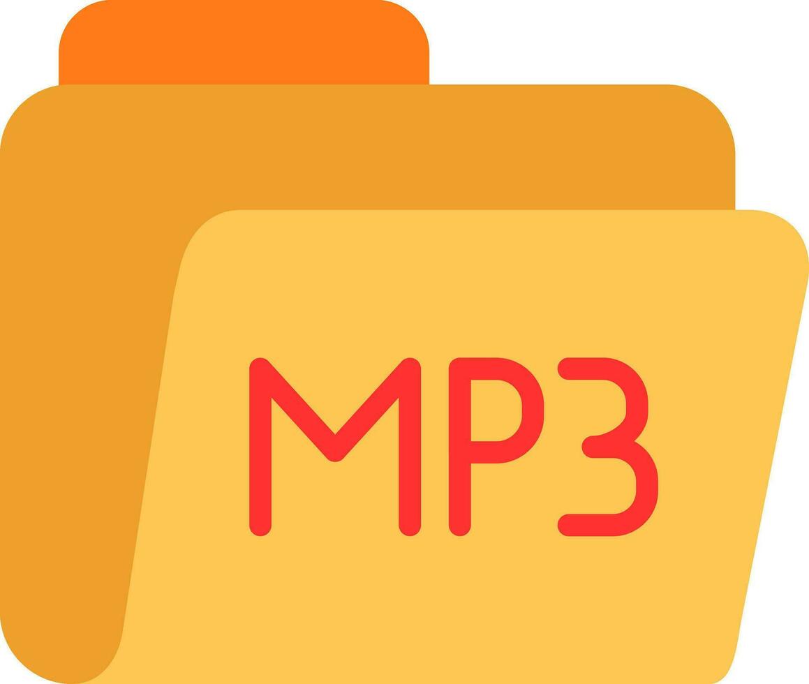 diseño de icono de vector de mp3