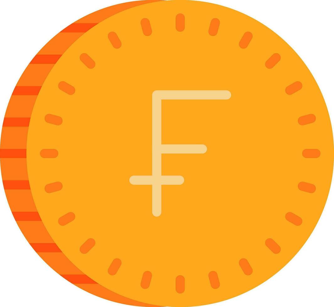 Swiss Franc Vector Icon Design