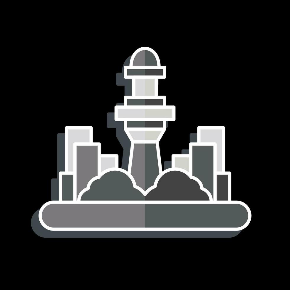 Icon Kuala Lumpur. related to Capital symbol. glossy style. simple design editable. simple illustration vector