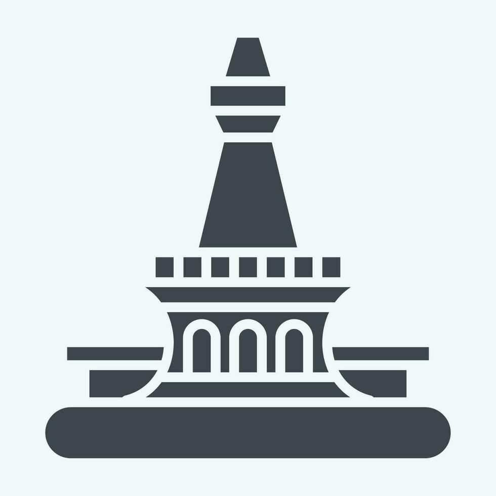 Icon Jakarta. related to Capital symbol. glyph style. simple design editable. simple illustration vector