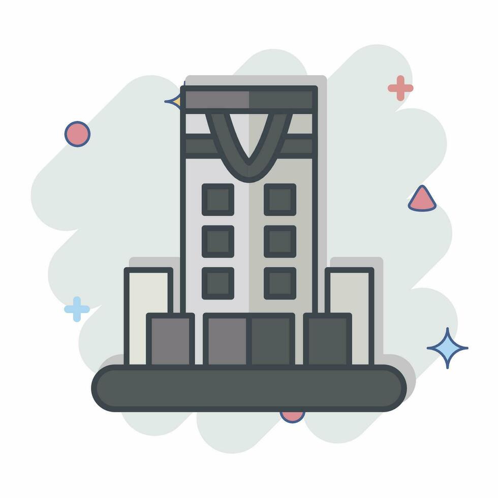 Icon Riyadh. related to Capital symbol. comic style. simple design editable. simple illustration vector