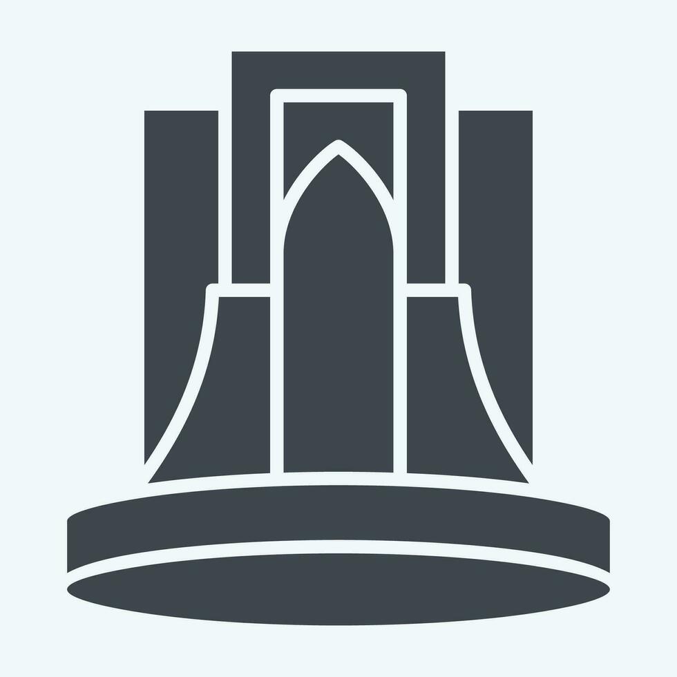 Icon Tehran. related to Capital symbol. glyph style. simple design editable. simple illustration vector