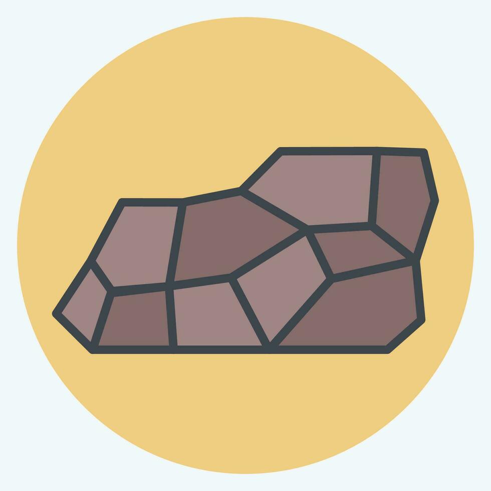 Icon Coal. related to Mining symbol. color mate style. simple design editable. simple illustration vector