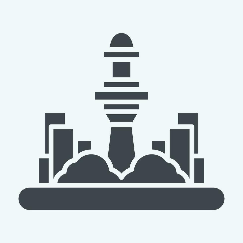 Icon Kuala Lumpur. related to Capital symbol. glyph style. simple design editable. simple illustration vector