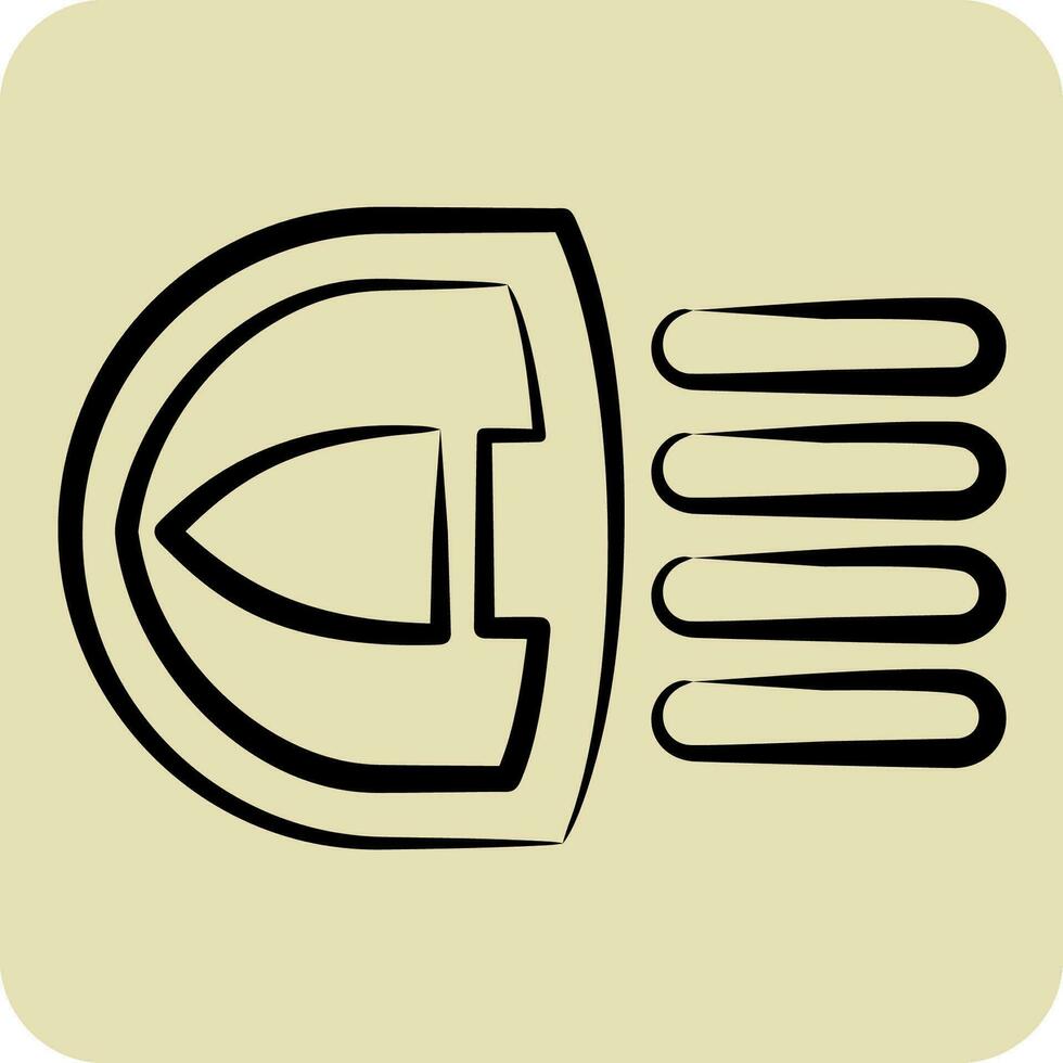 Icon Light. related to Car ,Automotive symbol. hand drawn style. simple design editable. simple illustration vector