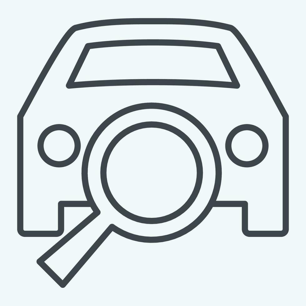 icono diagnóstico. relacionado a coche ,automotor símbolo. línea estilo. sencillo diseño editable. sencillo ilustración vector