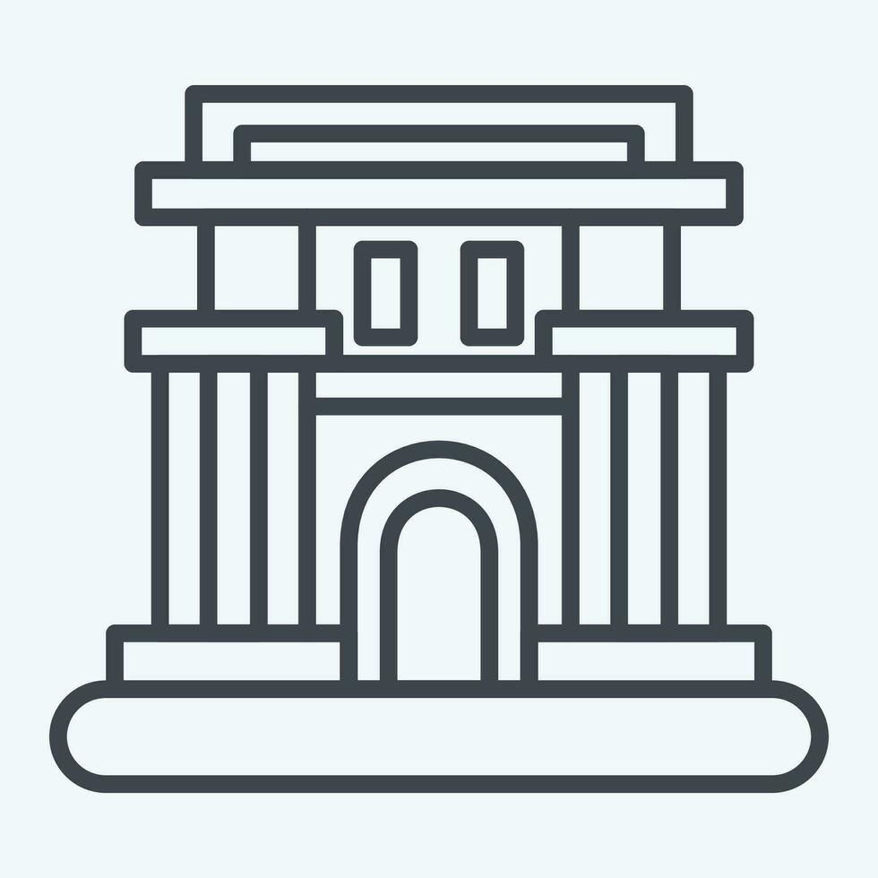 Icon Pyongyang. related to Capital symbol. line style. simple design editable. simple illustration vector