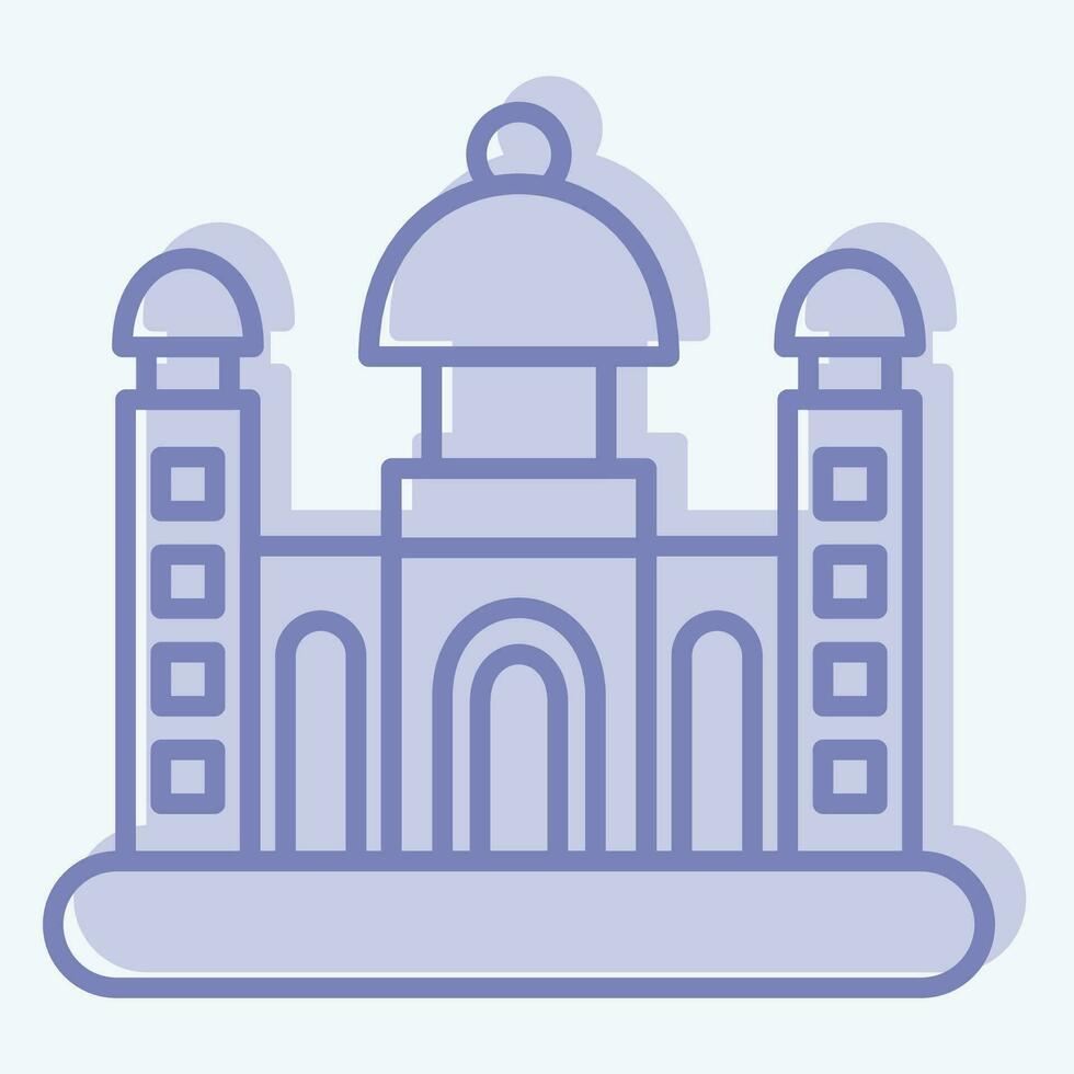 Icon Dhaka. related to Capital symbol. two tone style. simple design editable. simple illustration vector