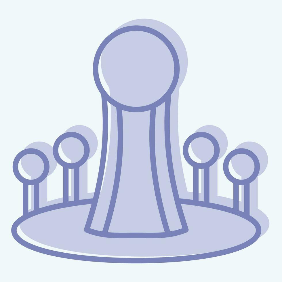 Icon Astana. related to Capital symbol. two tone style. simple design editable. simple illustration vector