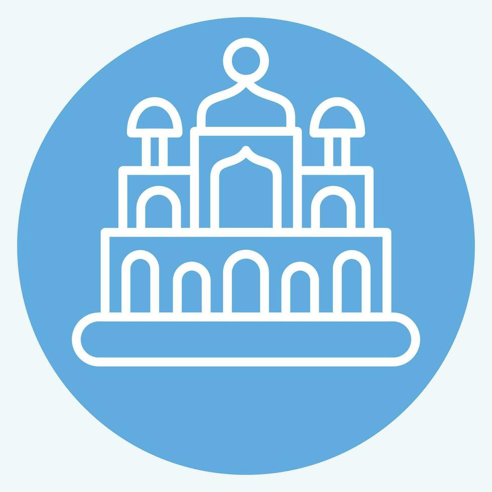 Icon New Delhi. related to Capital symbol. blue eyes style. simple design editable. simple illustration vector